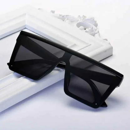 New Arrival Guru Square Fashion Sunglasses For Men Full Black and Brown / Glasses for Mens,"Futuristic Oversized Square Shield Sunglasses – Black Tinted Lens, Unisex Fashion Eyewear