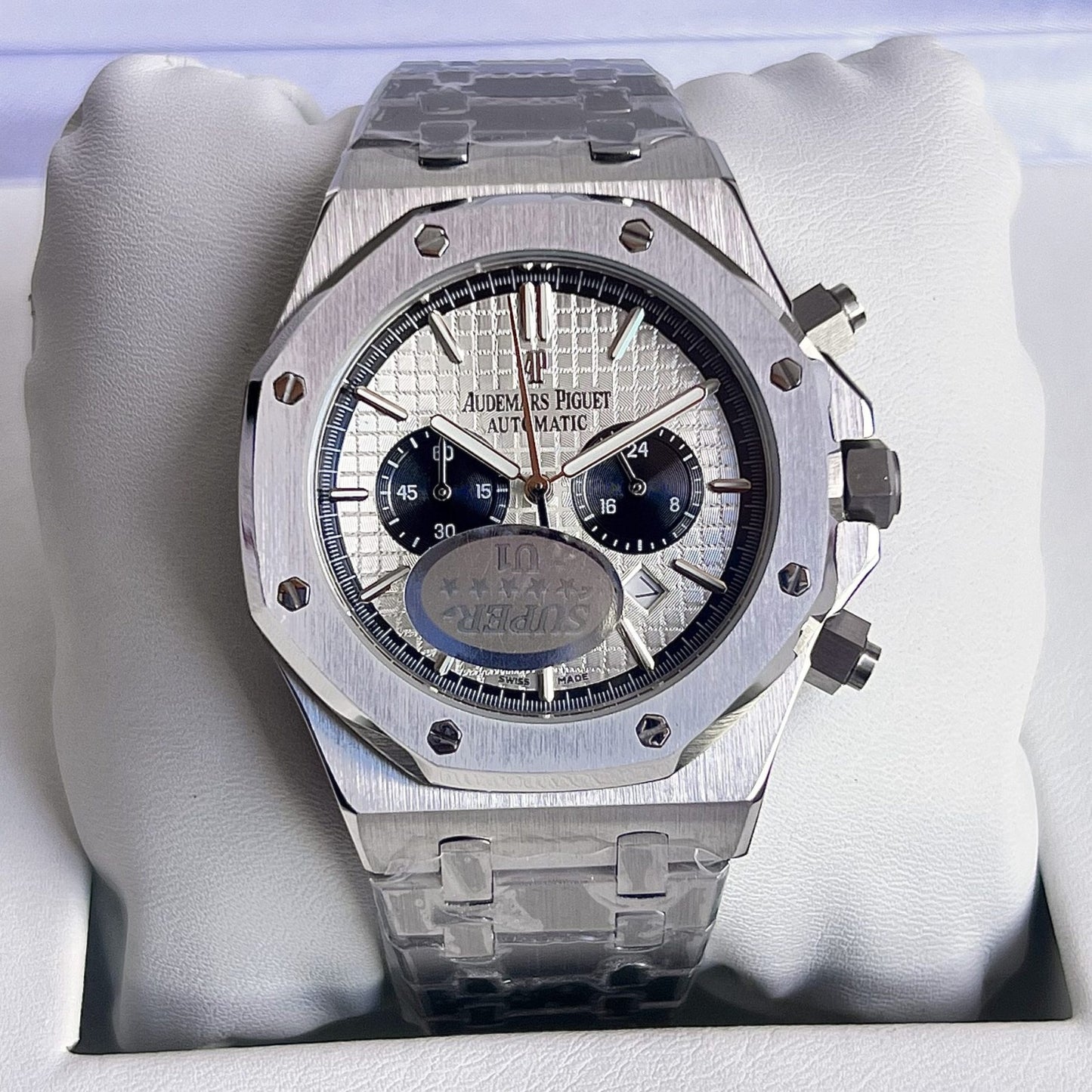 Royal ChronoEdge Stainless Steel Automatic Watch – AP Style Luxury Timepiece