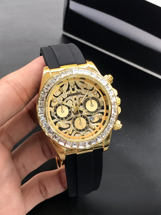 Luxury Diamond Bezel Chronograph – Rolex Daytona Inspired